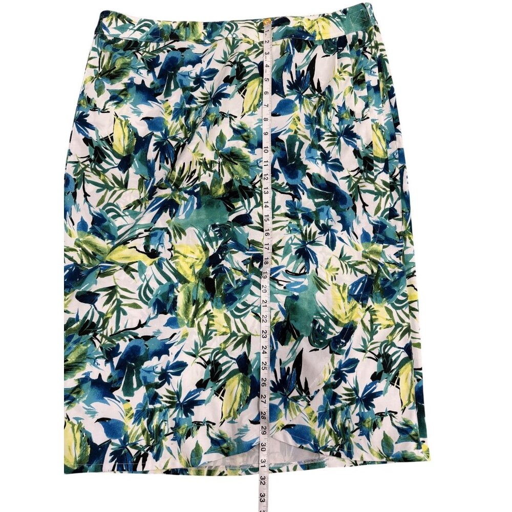 RipSkirt Hawaii Tropical Floral Wrap Skirt Length 3 Blue Green Womens Size XXL - Picture 7 of 7